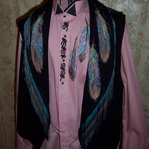 Ladies Buttoned Down Shirt w/ matching vest